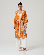 SURKANA - kimono viscosa sfoderato - ARANCIO