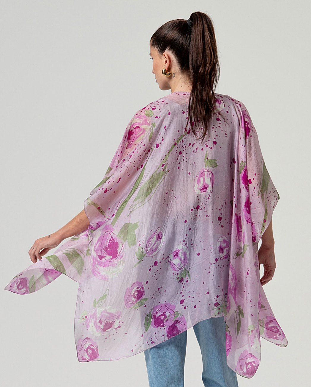 SURKANA - kaftano aperto stampato - LILLA