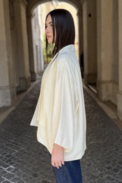 WU-SIDE - giacca kimono viscosa - AVORIO