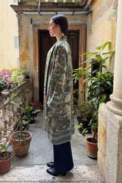 WU-SIDE - kimono mid viscosa - VERDE