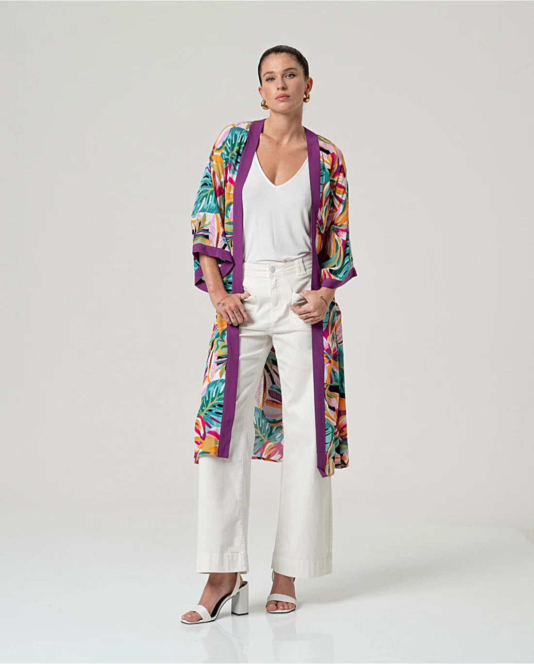 SURKANA - kimono viscosa sfoderato - COLORS