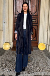 WU-SIDE - kimono velluto - ANTRACITE