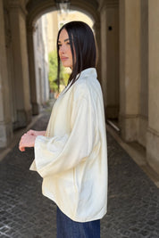 WU-SIDE - giacca kimono viscosa - AVORIO