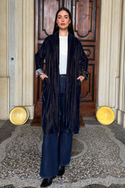 WU-SIDE - kimono velluto - ANTRACITE