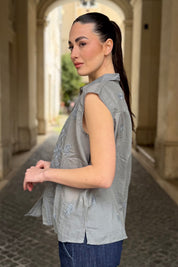 MAISON HOTEL - blusa lee - TEAL