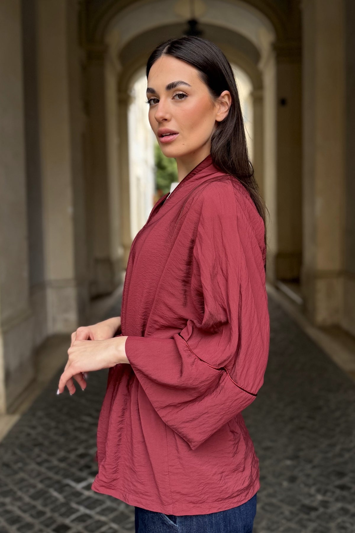 ARTEFILIA-MILANO - kimono marea - CABERNET