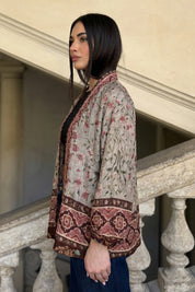 WU-SIDE - giacca kimono bomber - GRIGIO