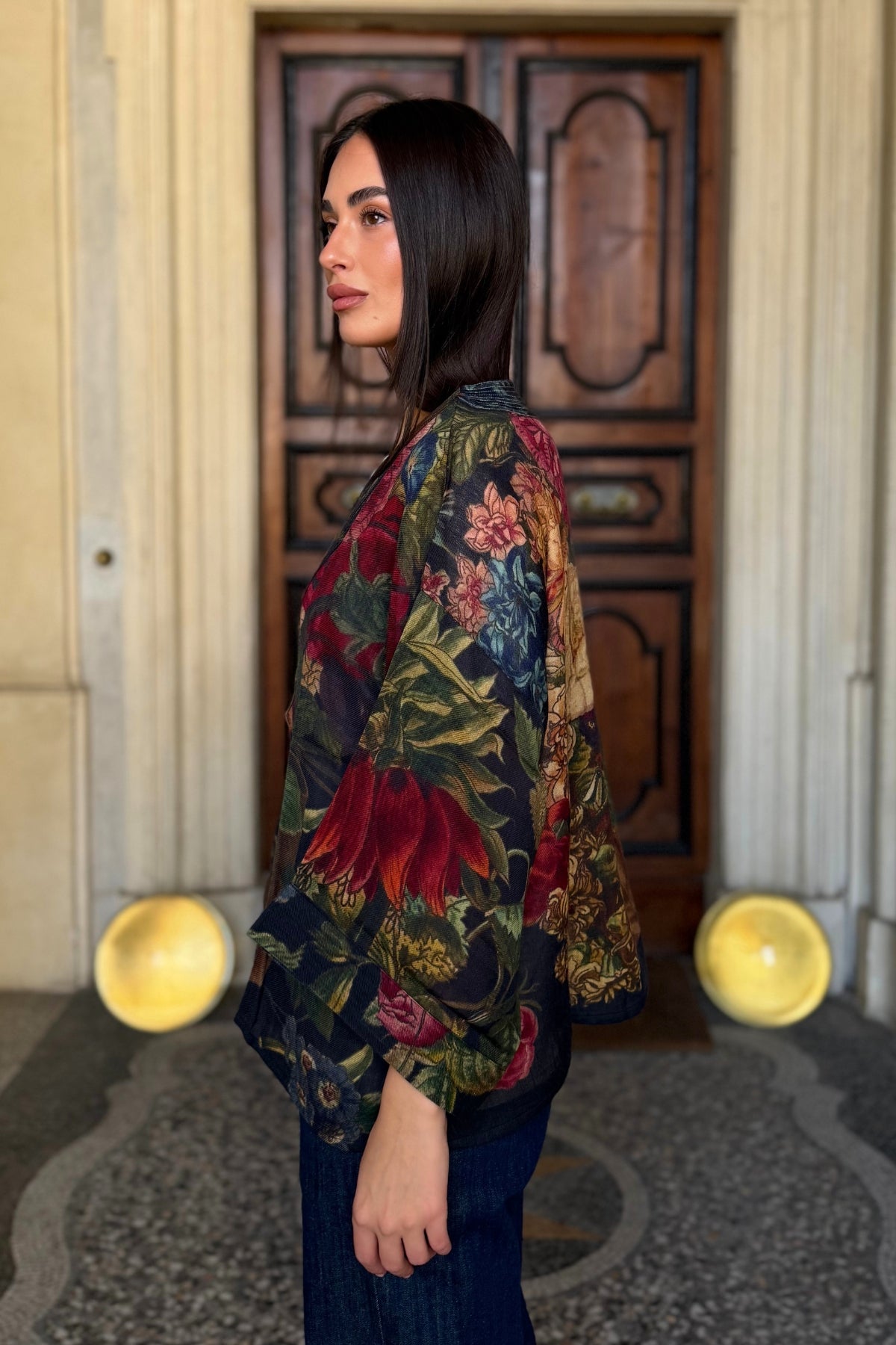 one-hundred-stars-1 - giacca kimono wool - PRIMULA BLACK