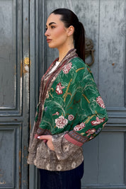 WU-SIDE - giacca kimono viscosa sfoderata - SMERALDO