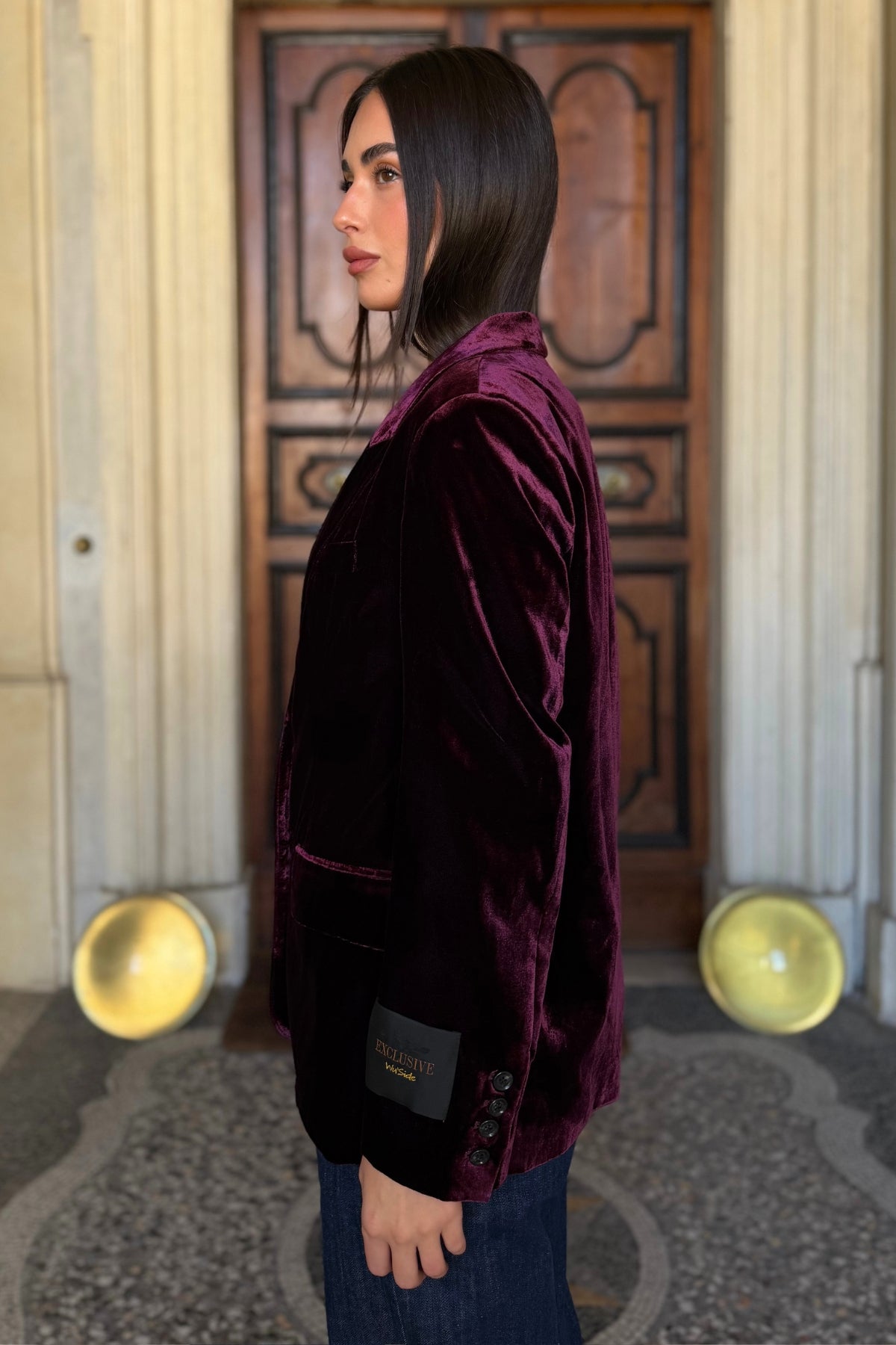 WU-SIDE - giacca blazer viscosa - BORDEAUX