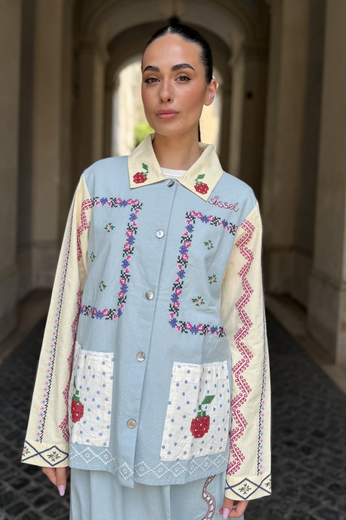 SISSEL EDELBO - camicia louise - BABY BLUE