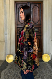 one-hundred-stars-1 - giacca kimono velluto - PRIMULA BLACK
