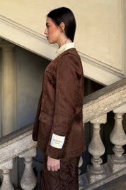 WU-SIDE - giacca jacquard - CAFFE