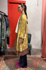 WU-SIDE - kimono viscosa - SENAPE
