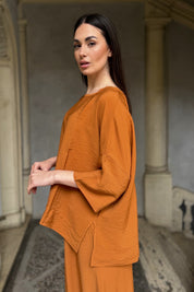 ARTEFILIA-MILANO - blusa marea - RUM