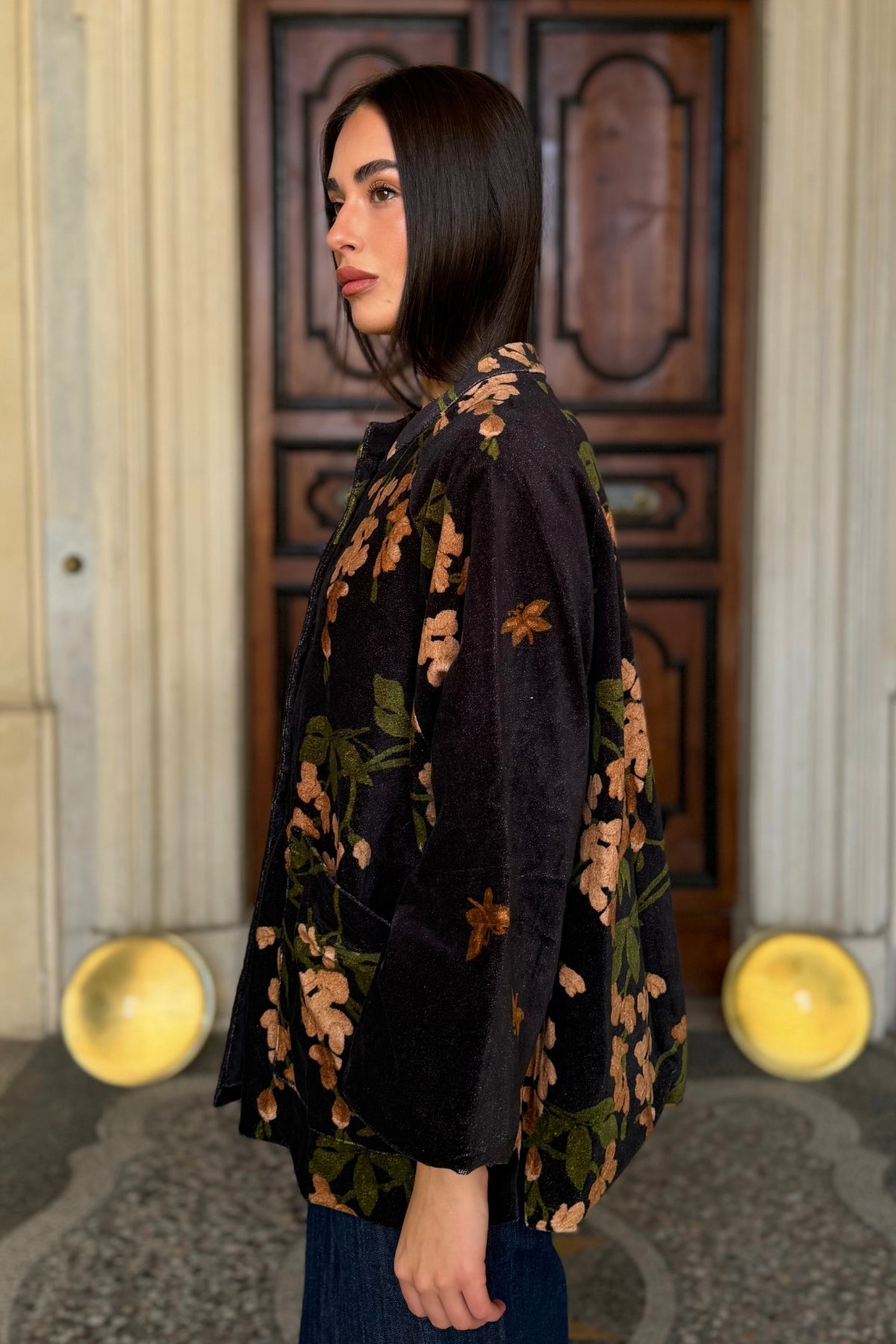 one-hundred-stars-1 - velvet jacket - WISTERIA BLACK