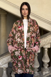 FLOW - kimono samira viscosa fantasia - GREEN FLOWER
