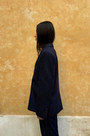 MAISON HOTEL - giacca jackie lana - NAVY