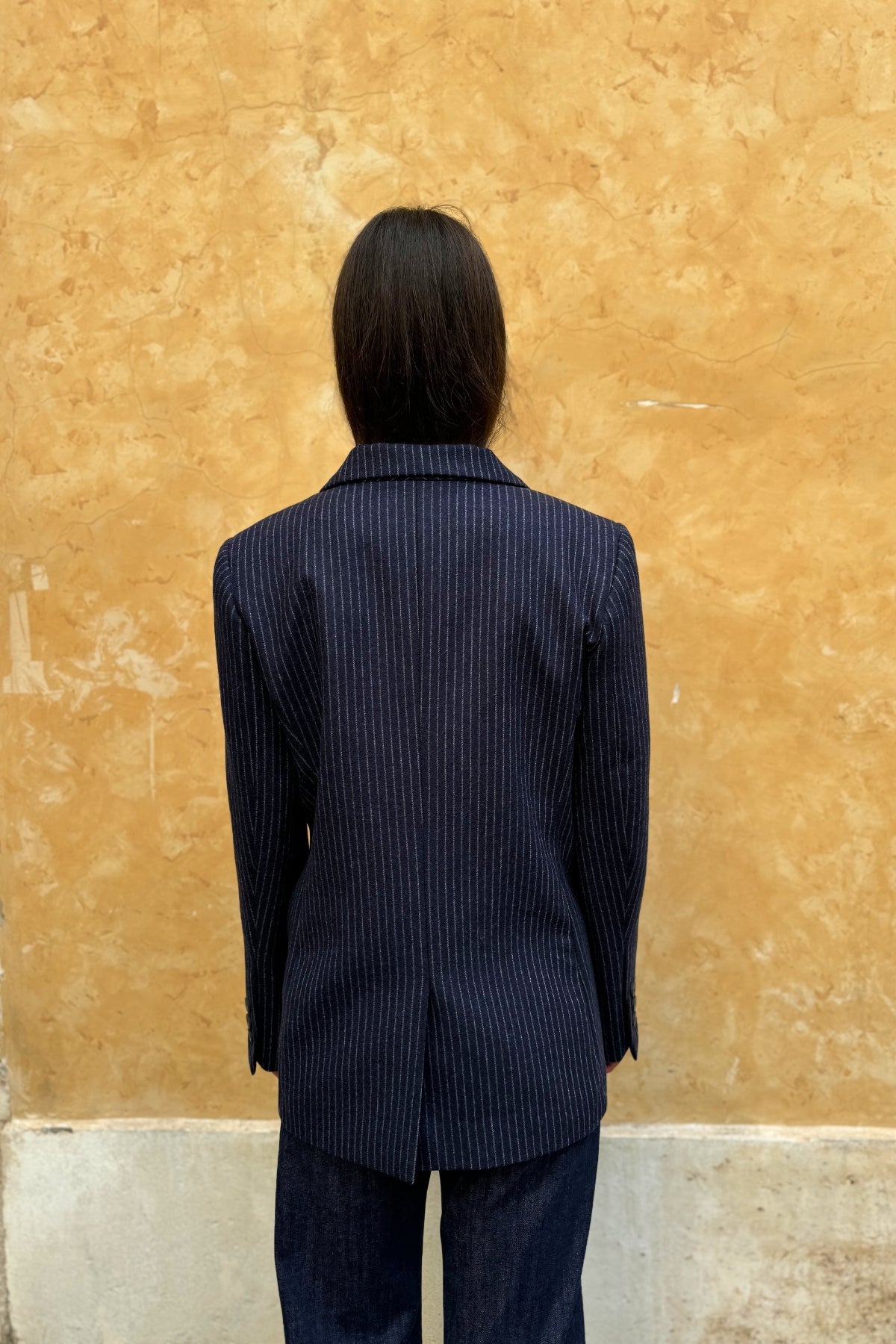 MAISON HOTEL - giacca jackie lana - NAVY