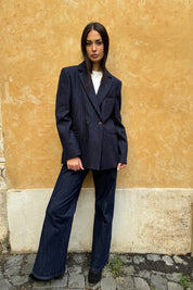 MAISON HOTEL - giacca jackie lana - NAVY
