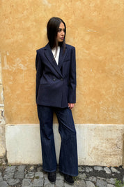 MAISON HOTEL - giacca jackie lana - NAVY