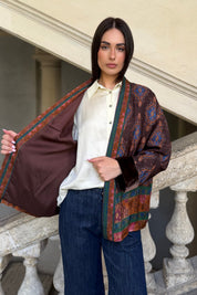 WU-SIDE - giacca kimono viscosa - CAFFE