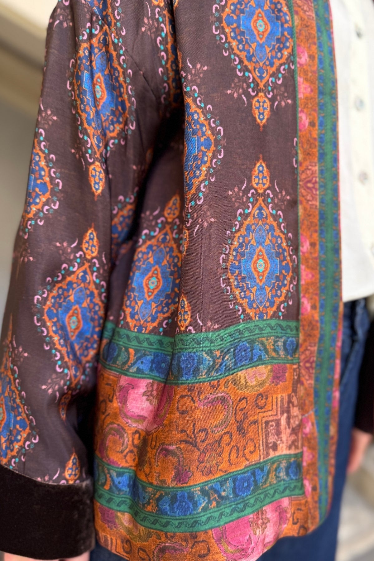 WU-SIDE - giacca kimono viscosa - CAFFE