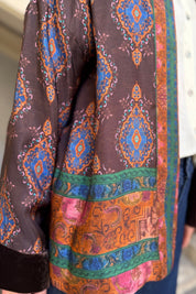 WU-SIDE - giacca kimono viscosa - CAFFE