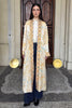 WU-SIDE - kimono devore lungo - SABBIA MANGO