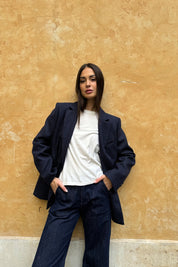 MAISON HOTEL - giacca jackie lana - NAVY