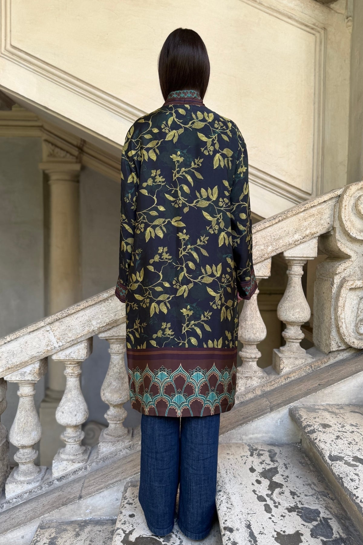 WU-SIDE - kimono viscosa mid - MORO GIALLO