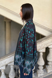 WU-SIDE - giacca bomber viscosa - BLUE VERDE