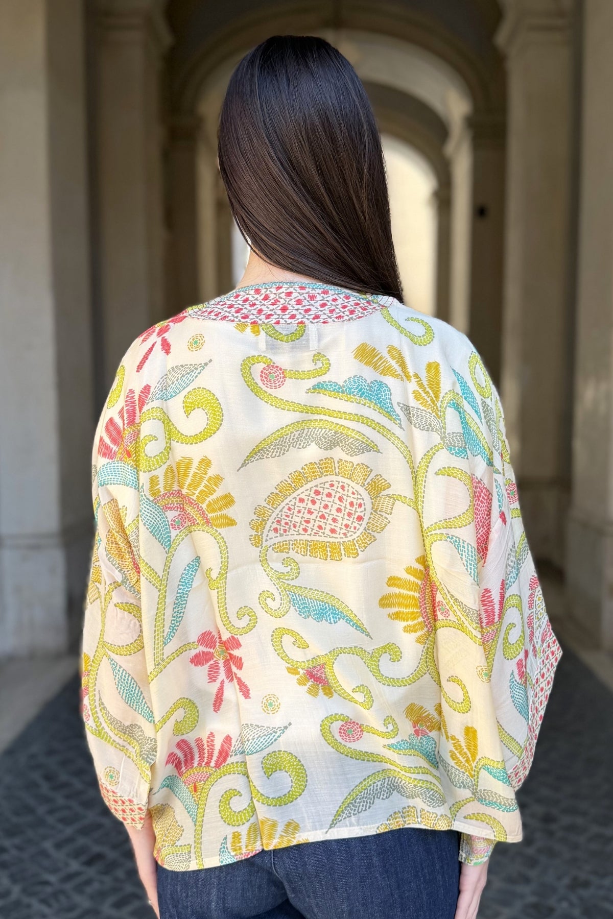 one-hundred-stars-1 - giacca kimono - GIANT KANTHA LIME