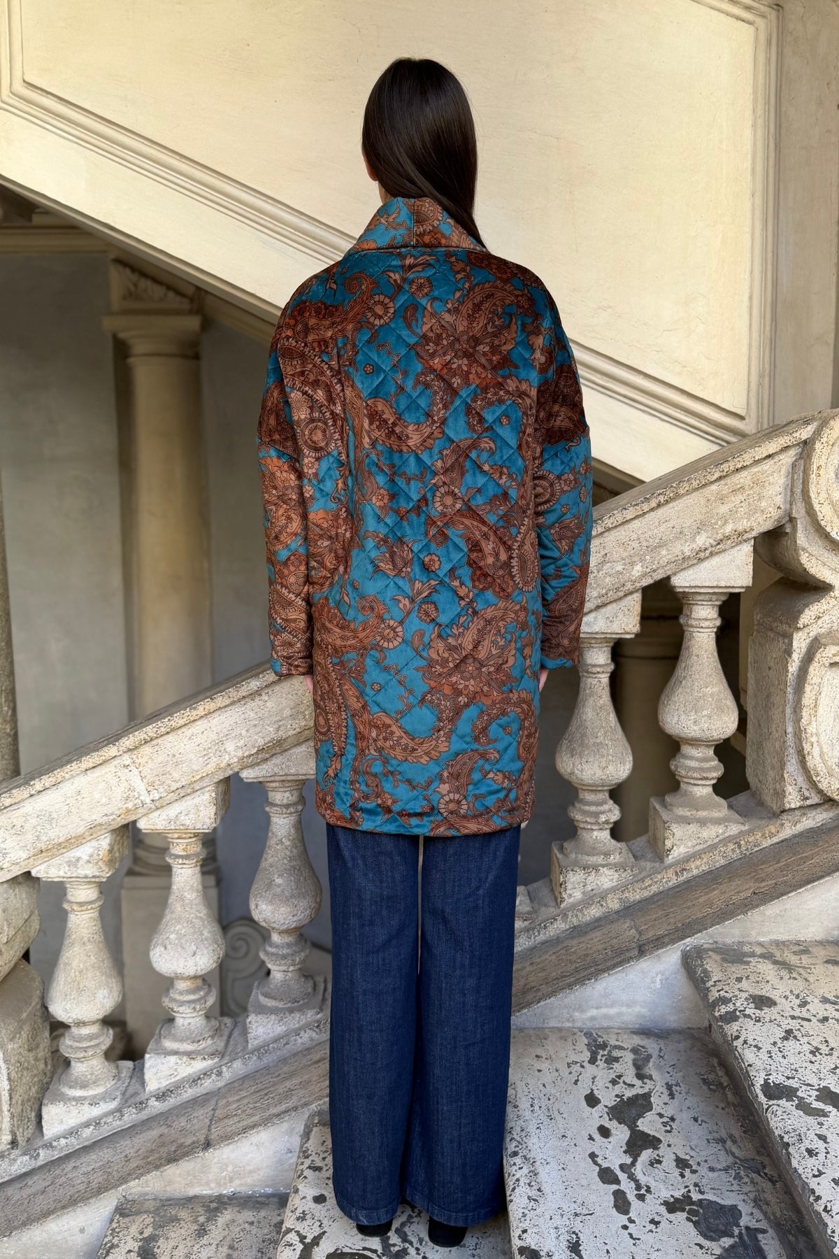 FLOW - kimono velluto paris - ottanio bronzo