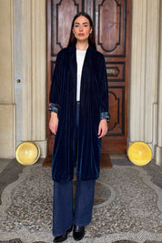 WU-SIDE - kimono velluto - BLUE