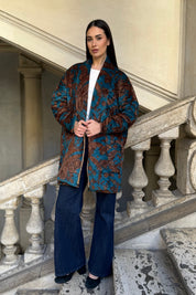 FLOW - kimono velluto paris - ottanio bronzo