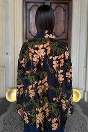 one-hundred-stars-1 - giacca kimono velluto - WISTERIA BLACK