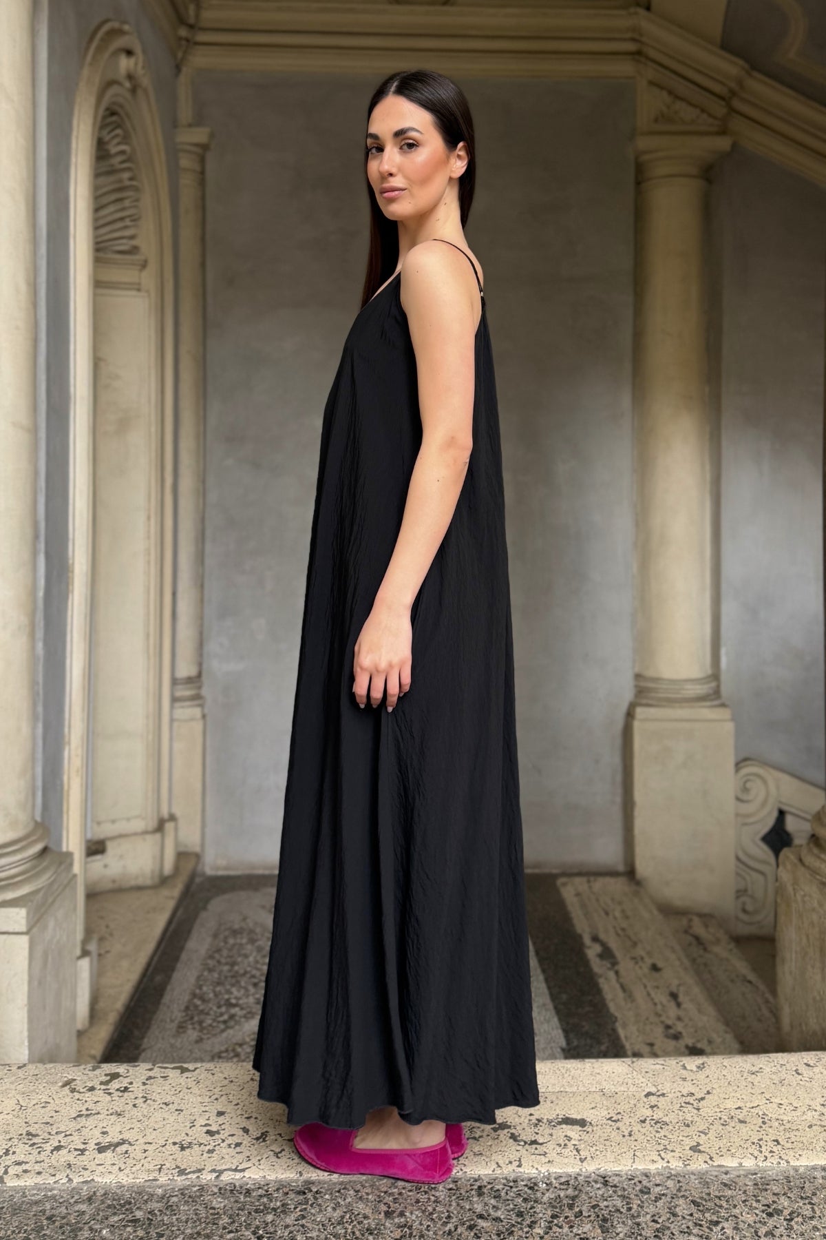 ARTEFILIA-MILANO - abito laccini marea - NERO