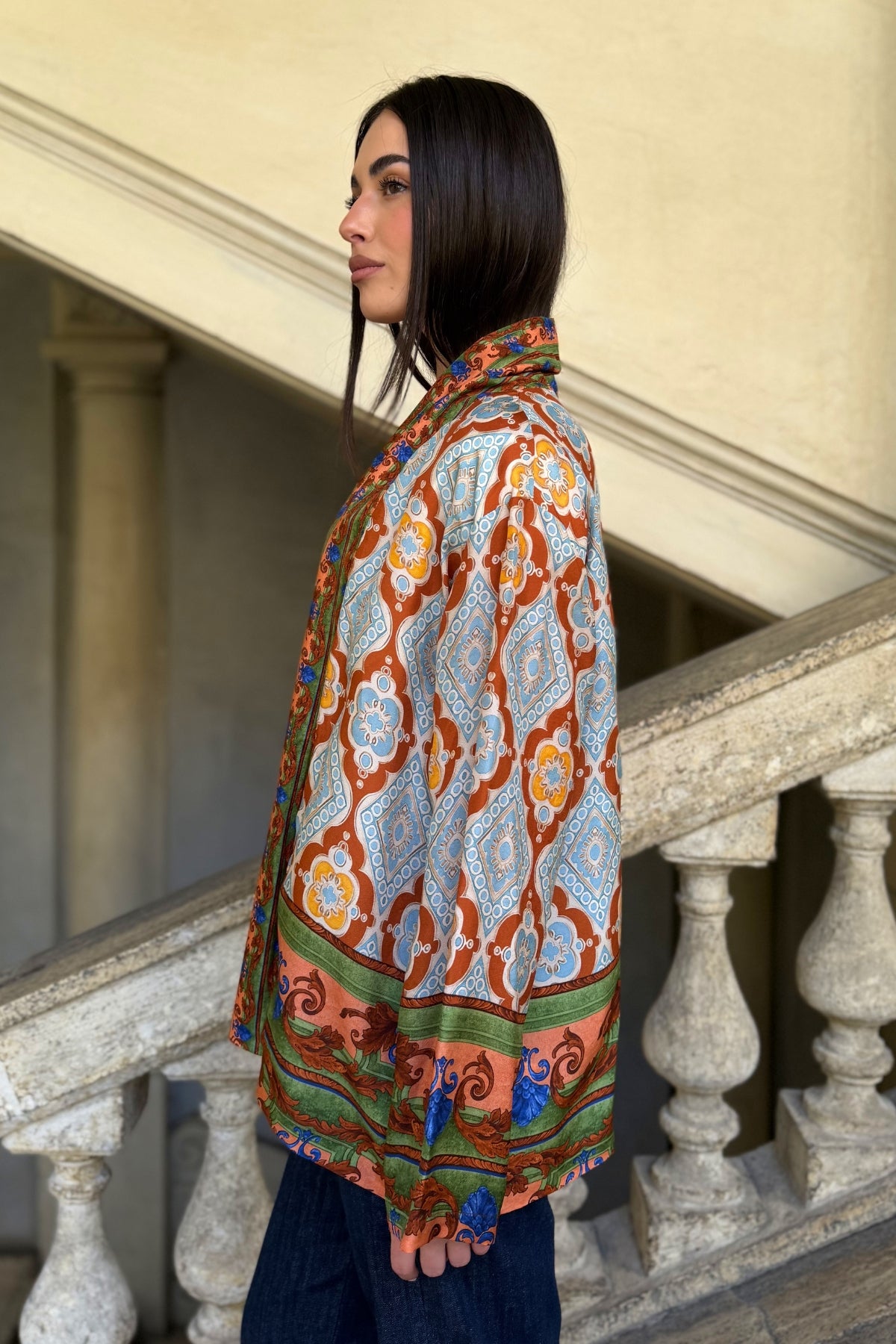WU-SIDE - giacca kimono viscosa - COCCIO