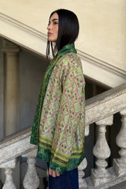 WU-SIDE - giacca kimono viscosa - VERDE