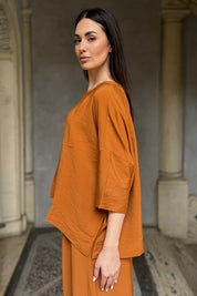 ARTEFILIA-MILANO - blusa marea - RUM