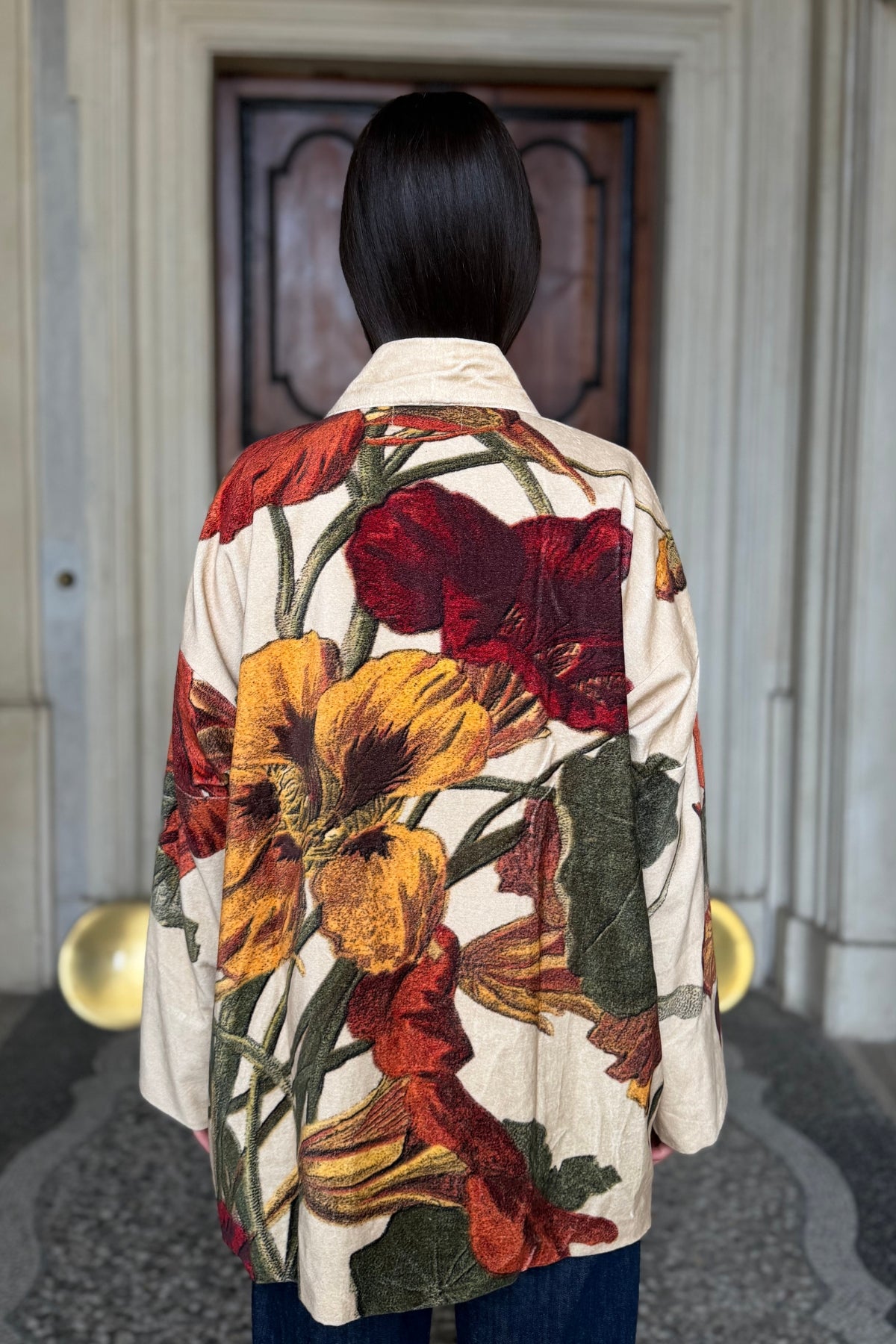 one-hundred-stars-1 - giacca kimono velluto - NASTURPIUM FAWN