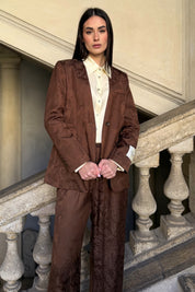 WU-SIDE - giacca jacquard - CAFFE