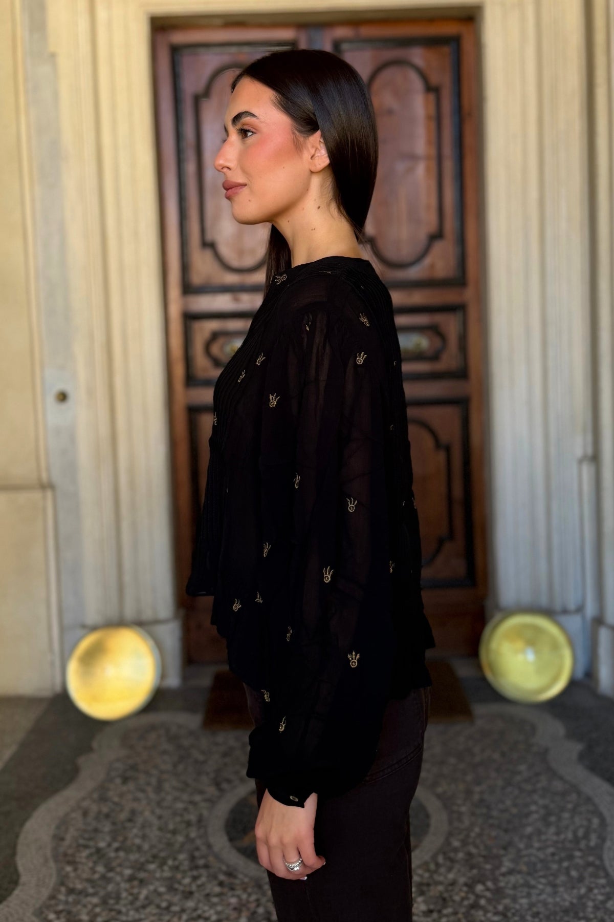 MAISON HOTEL - blusa caterine - BLACKOUT