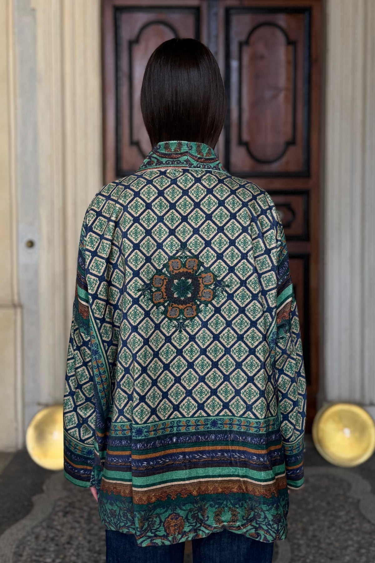 one-hundred-stars-1 - giacca kimono velluto - AMULET EMERALD