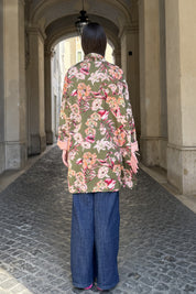 FLOW - kimono samira viscosa fantasia - GREEN FLOWER