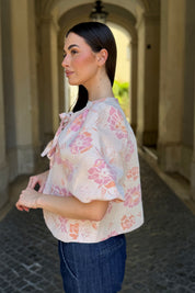 FLOW - giacca jacquard - ROSA