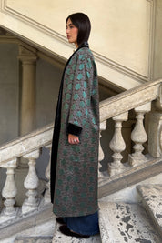 WU-SIDE - kimono seta viscosa - GRIGIO VERDE