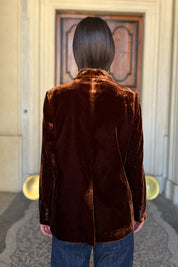 WU-SIDE - giacca blazer viscosa - RUGGINE