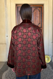 WU-SIDE - giacca kimono seta viscosa - BORDEAUX